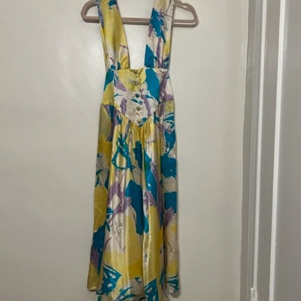 NWT - Vanessa Mooney Double Lined Midi Dress - Floral - S